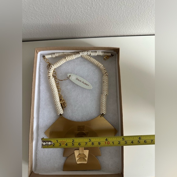 David Aubrey Brass statement necklace - Picture 7 of 7